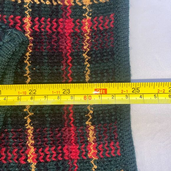 Karen Scott Tartan plaid christmas cardigan sweater 1X cottagecore cabin mom - Picture 5 of 5